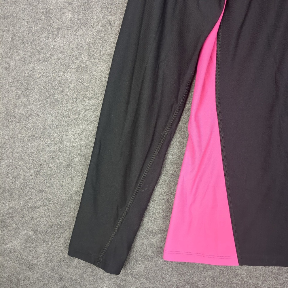 Under Armour ColdGear Mock Neck Long Sleeve Shirt XXL Black Pink Colorblock - Picture 3 of 11